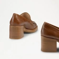Stacked Block Heel Loafer -Farah images 885