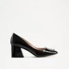 Feature Block Heel Court Shoe