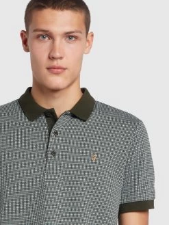 Farah Anthony Regular Fit Organic Cotton Polo Shirt In Evergreen -Farah inackplzm4lkxue1vwhv