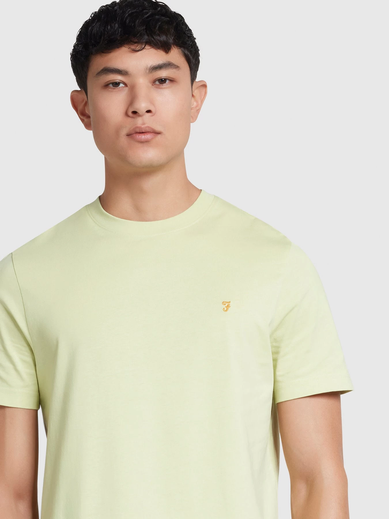 Farah Danny Regular Fit Organic Cotton T-Shirt In Lime Green 6 Farah Danny Regular Fit Organic Cotton T-Shirt In Lime Green - Image 4