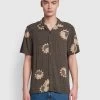 Farah Parker Printed Casual Fit Short Sleeve Shirt In Brown -Farah kjjvvnx1hf51hnvqu78p
