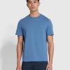 Farah Danny Regular Fit Organic Cotton T-Shirt In Sheaf Blue -Farah kjojkfppmqmrsgpaodpz
