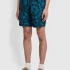 Farah Murphy Tie-Dye Print Swim Shorts In Oil Blue