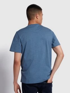 Farah Danny Regular Fit Organic Cotton T-Shirt In Dark Denim Marl -Farah larccbxrslyxyrk3xvln