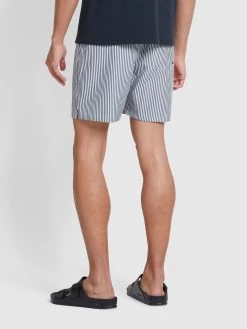 Farah Colbert Seersucker Stripe Swim Shorts In True Navy -Farah lt5nrrko60pjhbske7ss