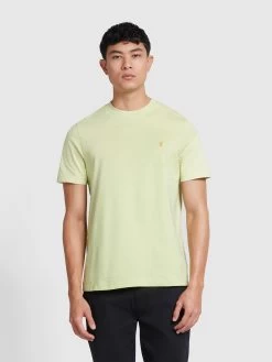 Farah Danny Regular Fit Organic Cotton T-Shirt In Lime Green