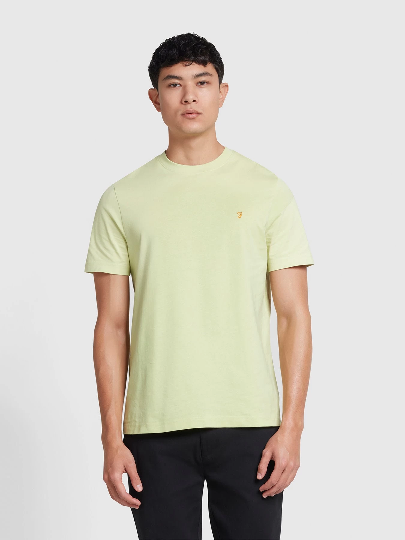 Farah Danny Regular Fit Organic Cotton T-Shirt In Lime Green 3 Farah Danny Regular Fit Organic Cotton T-Shirt In Lime Green