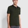 Farah Hunningale Slim Fit Check Organic Cotton Polo Shirt In Evergreen -Farah mcgxognf1pmwe290tvig