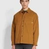 Farah Hunter Relaxed Fit Quilted Corduroy Overshirt In Rich Tobacco -Farah mfwvrizcmrkumksmqkgr