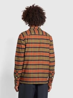 Farah Bovell Check Reserve Organic Cotton Shirt In Terracotta -Farah mvhddrahyl3omgvfpp8g