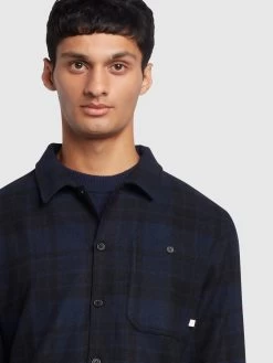 Farah Marks Relaxed Fit Check Overshirt In Yale -Farah n3k1qrezxmox3tivhs7s