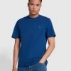 Farah Danny Regular Fit Organic Cotton T-Shirt In Blue Peony -Farah ndew4sxgwfccr3glb41n