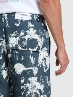 Farah Sepel Patch Print Twill Shorts In True Navy -Farah nouucgnlpwscngyxvo53
