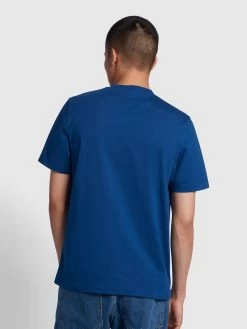 Farah Danny Regular Fit Organic Cotton T-Shirt In Blue Peony -Farah nvgfkocvj9vfijt5sd0r
