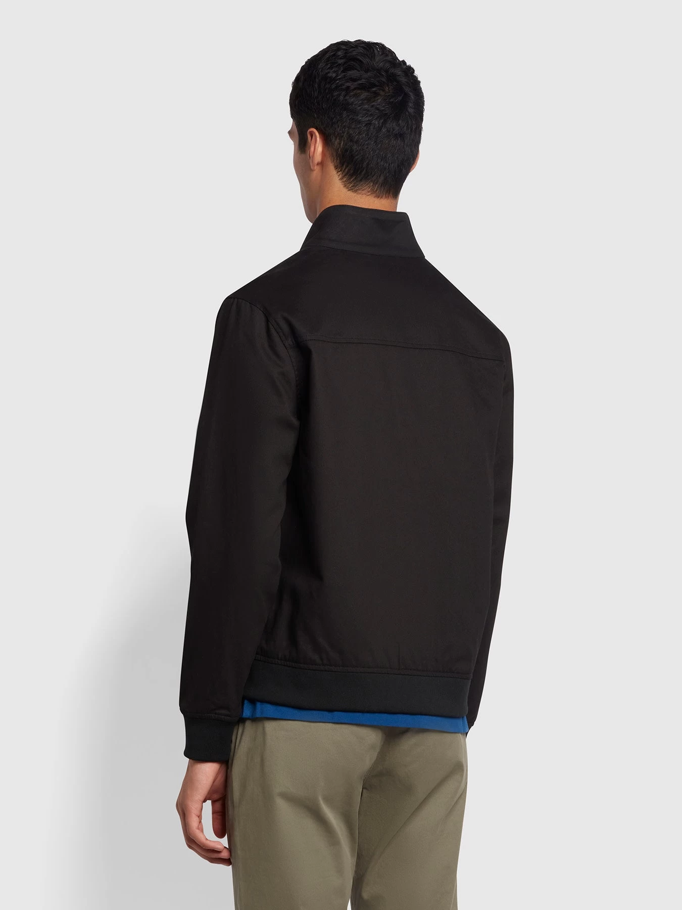Farah Waldorf Regular Fit Harrington Organic Cotton Jacket In Black 6 Farah Waldorf Regular Fit Harrington Organic Cotton Jacket In Black - Image 4
