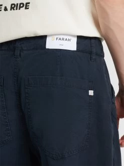 Farah Greenport Utility Canvas Trousers In True Navy -Farah ojz9ybxkabjt69ov8m0j