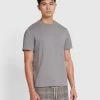 Farah Danny Regular Fit Organic Cotton T-Shirt In Rail Grey