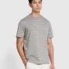 Farah Oakland Regular Fit Bretton Stripe T-Shirt In Rail Grey -Farah p5qg5bynynbbiipgxo9e
