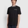 Farah Hanley Regular Fit Organic Cotton T-Shirt In Black