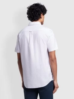 Farah Brewer Stripe Short Sleeve Shirt In Dark Pink 9 Farah Brewer Stripe Short Sleeve Shirt In Dark Pink -Farah pjburuylqvhym8q4z2ce