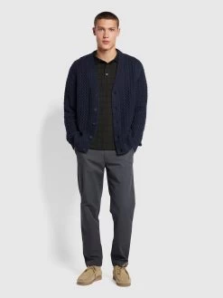 Farah Gabriel Regular Fit V Neck Cardigan In True Navy -Farah pm2o86fyh0echasoaupo