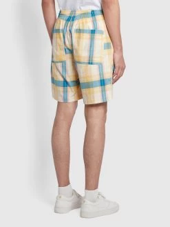 Farah Trehurst Regular Fit Organic Cotton Twill Check Shorts In Yellow -Farah prcfuaegapawpcqxevfc