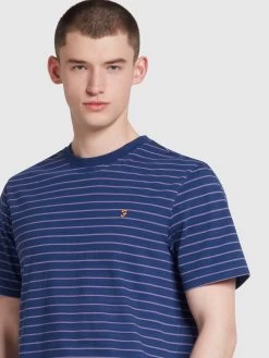 Farah Oakland Regular Fit Bretton Stripe T-Shirt In Rich Indigo 10 Farah Oakland Regular Fit Bretton Stripe T-Shirt In Rich Indigo -Farah q9fml0jv0lbxtrw9wahi