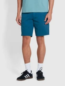 Farah Hawk Short Garment Dye Twill Shorts In Croft Green
