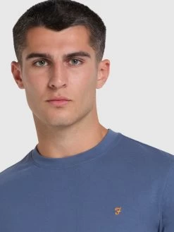 Farah Danny Regular Fit Organic Cotton T-Shirt In River Bed -Farah qbxoorn2ifjxxma8yhib