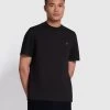 Farah Danny Regular Fit Organic Cotton T-Shirt In Black