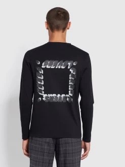 Farah Aspin Regular Fit Organic Cotton Graphic T-Shirt In Black -Farah qqfsrkrgwiz9m8zzkx2q