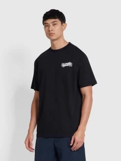 Farah Moore Graphic Print T-Shirt In Black