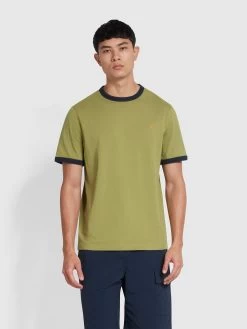 Farah Groves Regular Fit T-Shirt In Moss Green