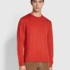 Farah Tim Slim Fit Organic Cotton Crew Sweatshirt In Crimson 2 Farah Tim Slim Fit Organic Cotton Crew Sweatshirt In Crimson -Farah qxytohzclfzkzezvc6ve