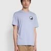 Farah Mackey Regular Fit Organic Cotton T-Shirt In Dusty Lilac
