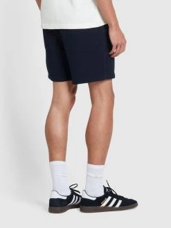 Farah Redwald Waffle Drawstring Shorts In True Navy -Farah s3gsbvle1z2lzjtnz0sq