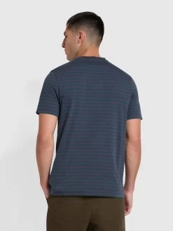 Farah Oakland Regular Fit Organic Cotton T-Shirt In Liquorice Blue -Farah s9w8ovxnsjgg77r4zrrz
