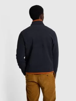 Farah Garda Regular Fit Quarter Zip Fleece Sweatshirt In True Navy -Farah sjfmjjhb73soveqgrsa2