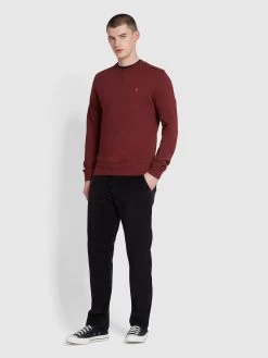 Farah Elm Stretch Corduroy Trousers In Black
