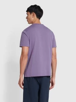 Farah Danny Regular Fit Organic Cotton T-Shirt In Slate Purple -Farah sly89yfcewyxbxqaccma