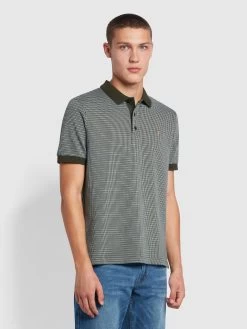Farah Anthony Regular Fit Organic Cotton Polo Shirt In Evergreen