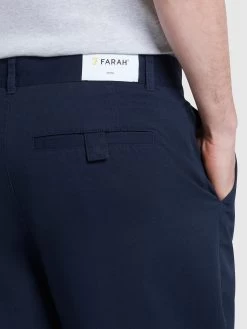 Farah Hawtin Tapered Fit Twill Trousers In True Navy -Farah tujmtqjr8bnjpcbgo6gq