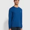 Farah Worthington Regular Fit Organic Cotton Long Sleeve T-Shirt In Blue Peony 1 Farah Worthington Regular Fit Organic Cotton Long Sleeve T-Shirt In Blue Peony -Farah uccbmqxp30vyar1jkncv