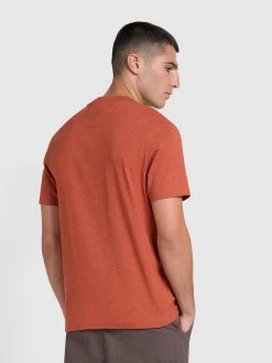 Farah Danny Regular Fit Organic Cotton T-Shirt In Teak Marl -Farah vlowhfus9odymvuyruic