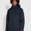 Farah Calgary Regular Fit Parka Jacket In True Navy -Farah w87lypv8ptlvgorqdwxf