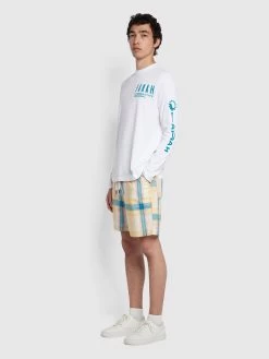 Farah O'Donnell Regular Fit Long Sleeve Organic Cotton T-Shirt In White -Farah w9k2tc9hcvp300owaz7b