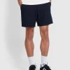 Farah Redwald Waffle Drawstring Shorts In True Navy -Farah wb7z3bfrgn7wgaslwymh