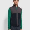 Farah Nehemah Sherpa Gilet In True Navy