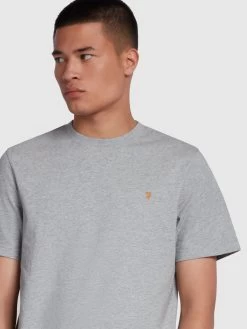 Danny Regular Fit Organic Cotton T-Shirt In Farah Grey Marl -Farah wj4u9iuqj52ppvsnke0d