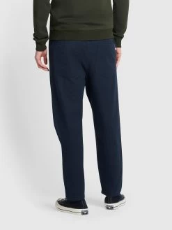 Farah Hawtin Tapered Fit Canvas Drawstring Trousers In True Navy -Farah wlb396nhaaa6fpshrm1m